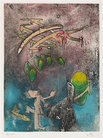 ROBERTO MATTA Group of 4 color etchings and aquatints from Centre Noeuds.